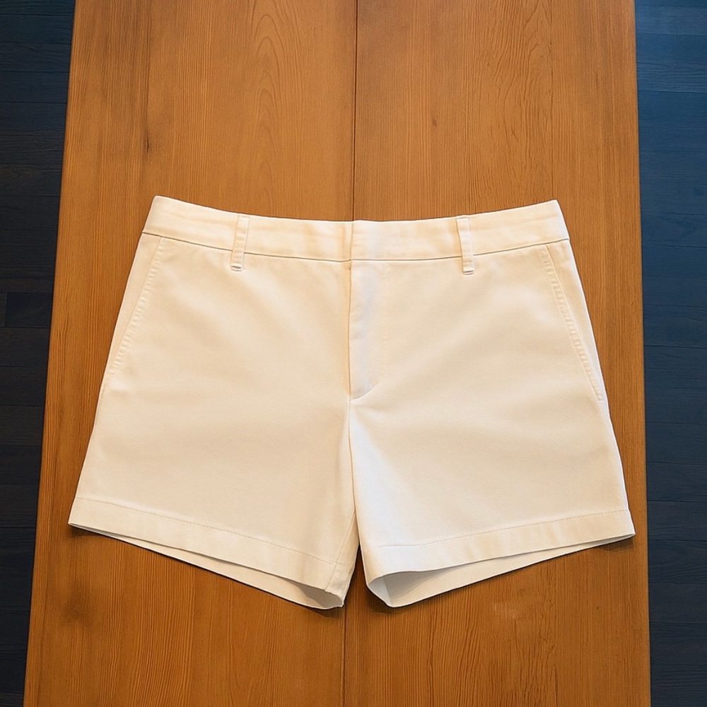 J. Crew Women's White Chino Shorts - Size 8